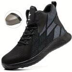 Chaussures de travail de s�curit� � bout en acier pour hommes et femmes - baskets industrielles montantes ...