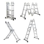 Chelle multifonction pliable 4x3 marches 6 en 1 - 3. 5m - 100% aluminium - avec plateforme �chafaudage ...