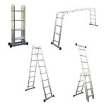 Chelle multifonction pliable 4x4 marches 6 en 1 - 4. 6m - 100% aluminium - avec plateforme chafaudage ...
