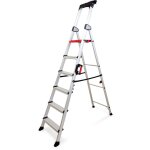 Keli - chelle pliable 6 marches, escabeau, marchepied, aluminium robuste, qualit� professionnelle, poign�e ...
