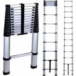 Chelle t�lescopique de 3, 8 m en acier inoxydable de haute qualit�, 13 marches, �chelle � coulisse, �chelle ...