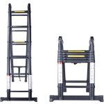 Chelle t�lescopique de 4. 4m(2. 2 + 2. 2) �chelle pliante r�glable �chelle multifonction aluminium max ...