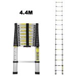 Chelle tlescopique 4, 4m chelle extensible jusqu' 150 kg escabeau stable en aluminium 4, 4 m - swanew ...