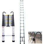 Chelle télescopique en aluminium multifonction portable de 20, 34 ft, rallonge pliable rétractable de ... Chelle télescopique en aluminium multifonction portable de 20, 34 ft, rallonge pliable rétractable de ...