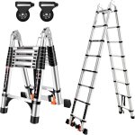 Chelle télescopique en aluminium Échelle extensibles pliante escabeau telescopique Échelle pliable loft ... Chelle télescopique en aluminium Échelle extensibles pliante escabeau telescopique Échelle pliable loft ...