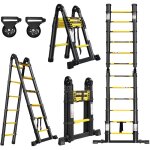 Chelle télescopique Échelle télescopique 3. 8maluminium multi - fonction Échelle pliable portable et ... Chelle télescopique Échelle télescopique 3. 8maluminium multi - fonction Échelle pliable portable et ...