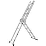 Échelle télescopique Échelle pliant multifonction 4. 7m 6 en 1 pliable en aluminium avec 2 montants 4x4 ... Échelle télescopique Échelle pliant multifonction 4. 7m 6 en 1 pliable en aluminium avec 2 montants 4x4 ...