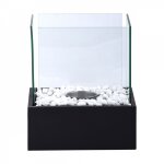 Chemin�e bio�thanol rectangle - l 21 x l 24, 8 x h 28, 2 cm - noir - livraison gratuite
