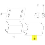 Cheminee hotte partie inf rep 506 133. 0036. 928 pour hotte