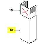Cheminee inox inferieure pour hotte sauter 74x6926