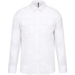 Chemise pilote manches longue homme kariban blanc m
