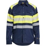 Chemise de travail multinormes inh�rent 3229 - marine / jaune fluo 6xl