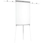 Chevalet de conférence 100x70cm avec bras latéraux sur trépied, hauteur réglable Chevalet de conférence 100x70cm avec bras latéraux sur trépied, hauteur réglable