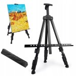 Chevalet de peintre en aluminium de 167 cm, tr�pied pliable � hauteur r�glable