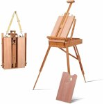 Chevalet de peintre sur pied en bois pliable 183cm avec tiroir et plateau support de toile r�glable � ...