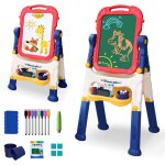 Chevalet peinture pour enfants?tableau enfant double face - pied r�glable , tableau magn�tique pour gar�ons ...