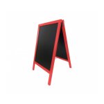 Chevalet stop trottoir avec cadre bois couleur rouge vin dimensions 90 x 55 cm