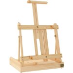 Chevalet de table avec tiroir 41, 5x37x12 cm bois massif de pin cfw841425