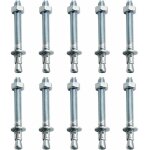 Chevilles d'ancrage, 10 pi�ces m10100mm chevilles pour charges lourdes galvanis�es, chevilles m�talliques ...