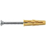 Rawl - chevilles timber uno composes  70% de bois, sachet de 30 chevilles  6x28mm + vis 4x35mm