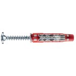 Cheville universelle bimatire colortech 6x35mm bote de 50 pices avec vis tte plate de 4, 5x50mm ...