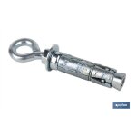 Cheville zamak m6 x 45 mm avec anneau pour charges moyennes et �lev�es dans les mat�riaux solides