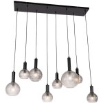 Chico - suspension multiples - 8 lumire - l 125 cm - noir - design - clairage intrieur - salon i chambre ...
