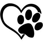 Chiot amour vinyle autocollant chien amour noir autocollant pour voitures camions ordinateurs portables ...