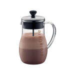 Chocolati�re 1l en verre borosilicate et inox ? compatible lave - vaisselle ? pour chocolat chaud et ...
