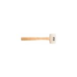 Chope en caoutchouc blanc avec manche en bois 450 grammes