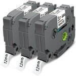 Choyclit - 12mm compatible pour brother tze 231 tz231 tz 231 tze 12mm noir sur blanc lamin� cassette ...