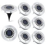 16 led lampe solaire extrieur 8 pices spot solaire jardin etanche lampadaire pour passerelle chemin ...