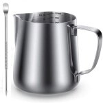 350ml pot  lait 304 acier inoxydable pichet  lait gravure gradu  l'intrieur pour faire mousse le ...