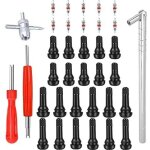 Choyclit - 47 pi�ces tr413 demonte valve de pneu outil, avec valve souches puller, noyaux de valve en ...