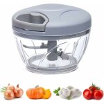 Choyclit - hachoir oignon manuel, 500ml mini hachoir manuel avec 3 lames en acier inoxydable, mixeur ...
