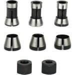 Mandrin de fraiseuse lot de 6, collet mandrin affleureuse (6 mm, 6. 35 mm, 8 mm), pince de serrage defonceuse, ...