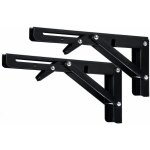 Choyclit - support d' tagres pliable 300mm querre pliante tagre murale support pliante robuste noir ...