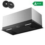 Ciarra 650 m / h hotte groupe filtrant evacuation ou rcyclage 3 vitesses led eclairage noir a + + +