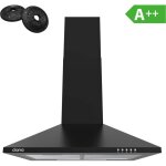 Ciarra - hotte aspirante a + + 60cm 370m3 / h 2pcs filtre actif recyclage ou evacuation 3 vitesses eclairage ...