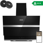 Ciarra - hotte aspirante 60cm app contr�le 650m3 / h booster a + + + recyclage 736nbk60