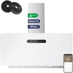 Ciarra - hotte aspirante 90cm wi - fi connect�e 650m3 / h booster filtres inclus hotte de cuisine tactile ...