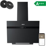 Ciarra - hotte aspirante intelligente 650m3 / h app contr�le booster classe a + + + 2pcs filtre actif ...