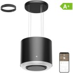 Ciarra hotte ilot app contrle a + 550m3 / h booster 4 vitesses extracteur  recyclage noir cd4838b