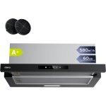 Ciarra hotte tiroir 60cm 580m3 / h commande tactile recyclage ou evacuation cd6909ab