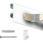 Cimaise click rail pro + clips de fixation + vis & chevilles multimat�riaux - cimaise tableau artiteq ...