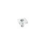 Cime - bouton carr pvc, transparent, 30x30mm, h. 26mm, 1 pice avec visserie.