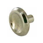 Cime - bouton creux, zamak chrom, d. 30mm, h. 20mm, 1 pice avec visserie.