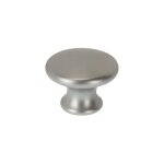 Cime - bouton rond abs laqu� gris alu, d. 35mm, 6 pi�ces avec visserie.