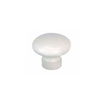 Cime - bouton rond avec inserthtre blanc, d. 30mm, h. 26mm, 1 pice avec visserie.
