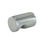Cime - bouton tirette, zamak chrom, d. 15mm, h. 26mm, 1 pice avec visserie.